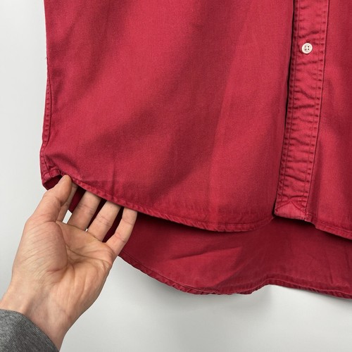 Vintage Ralph Lauren Blaire Red Long Sleeve Mens Button Up Shirt 90’s Size L - Picture 9 of 24