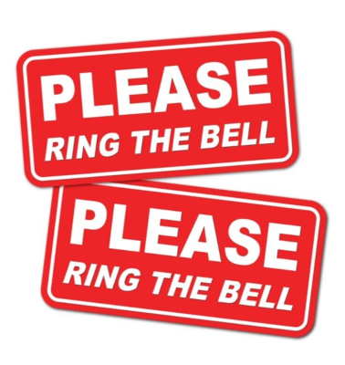 #ad Please ring the bell security doorbell sticker business ring bell vinyl 2x $3.49