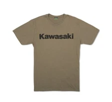 New Kawasaki Tread Logo T-Shirt, Olive, Large, K001-2583-OLLG