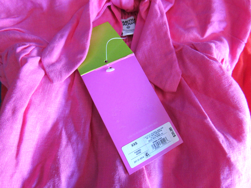 Vestido Midi Tabitha Marrón Rosa/Rojo Corbata Frontal Sin Mangas Talla XXS - Nuevo con Etiquetas - Imagen 8 de 9