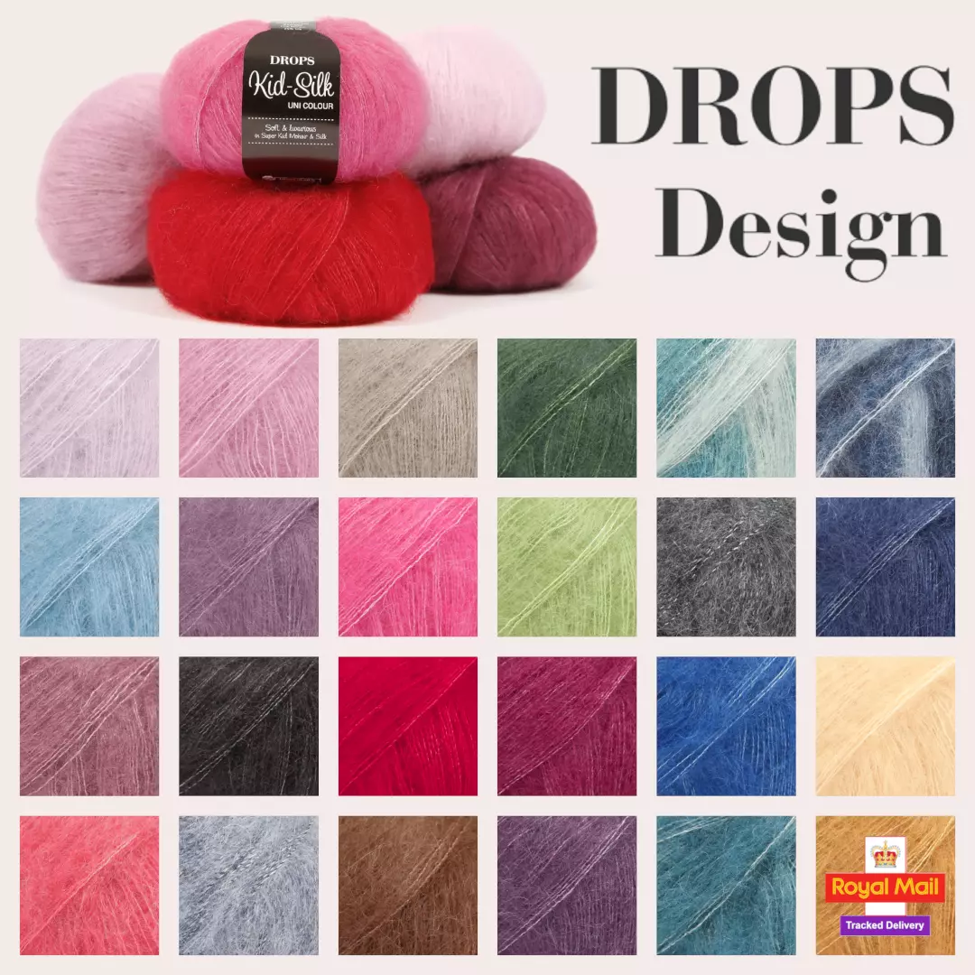 Drops Kid Silk 25g Knitting Crochet Yarn Mohair Silk