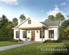 30'x30' Modern Small Cottage Architectural House Plans 900SF - PDF Download