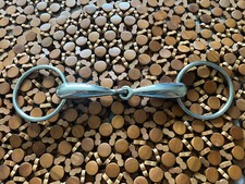 Loose Ring Snaffle Bit Stainless Steel English Single Joint 5 5/8  