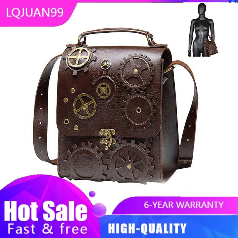 Steampunk Bag Clock Purse Handbag Adjustable Shoulder Strap Retro PU  Leather Shoulder Bag - Walmart.com