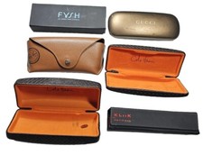 6 Piece Lot RAYBAN/GUCCI/COLE HAAN/FYSH-Designer Eyeglass Storage Cases