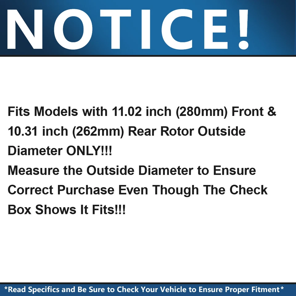 10pc Front Rear Disc Rotors Brake Pads for Hyundai Sonata Kia Magentis Sportage - Image 2 of 4