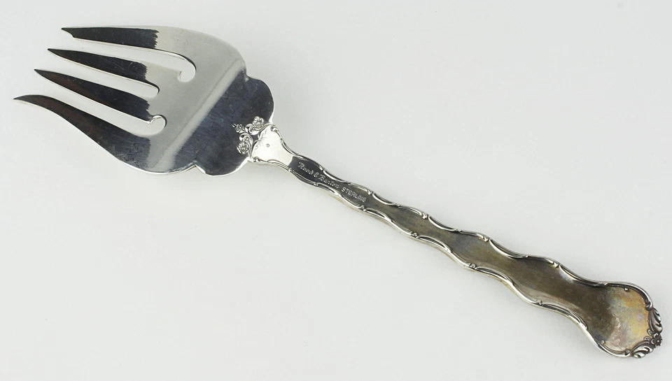 Вилка для сервировки холодного мяса Reed & Barton из чистого серебра дизайн Tara - Изображение 2 из 2