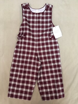 Strasburg Children's Romper Years Boys Plaid Summer Nwt $83