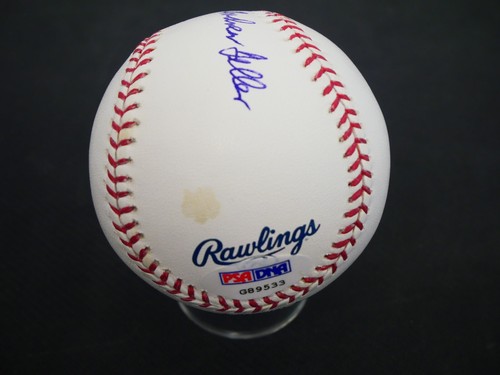 "BOB" ROBERT WILLIAM ANDREW FELLER - FULL NAME SIGNED OMLB BASEBALL - PSA COA - Picture 3 of 7