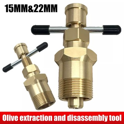 15mm & 22mm Olive Remover Puller Solid Brass Copper Pipe Fitting Plumbing Tool