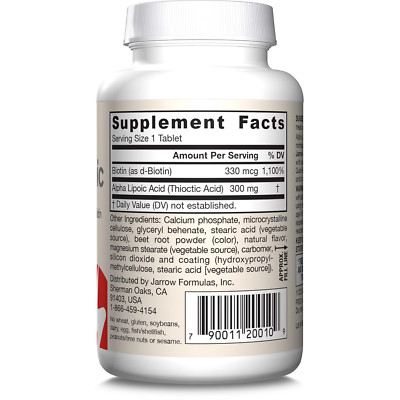 Alpha Lipoic Sustain with Biotin, 300 Mg Alpha Lipoic Acid, Universal Antioxi...