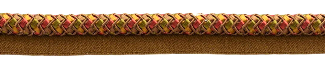 Basket Weave Design Rope Cord with Lip, Color# AR05 [Sold By The Yard]