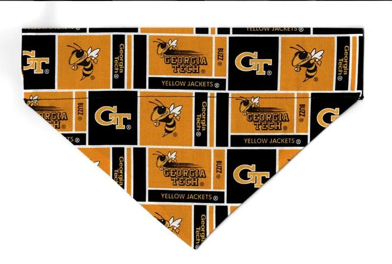 Pet Dog Bandana Scarf GEORGIA TECH YELLOW JACKETS BUZZ ***Made in USA***