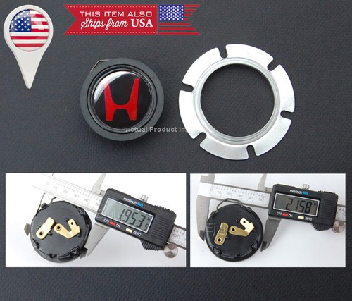 Pulsante Clacson JDM Per Volante Momo, Compatibile Honda Acura NSR EG6 EK9 DC2, Nero