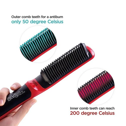 Hair Brush Straightener Professional Hot Straightening Curling Comb Electric New - Picture 3 of 17