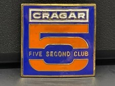 Vrhtf Nhra Super Cool Vintage Cragar Five 5 Second Club 1.25 X 1.25 Hat Pin
