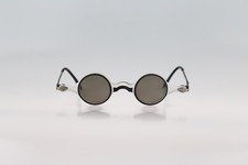 Sun Boy SB 41, Vintage 90s matt clear  black rare micro small circle sunglasses