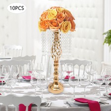 10 Pcs 19.3 inches Tall Crystal Flower Stand Wedding Flower Vase for Reception