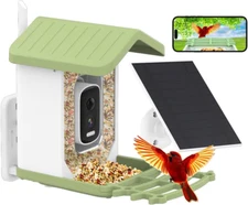 Bird Feeder with Camera Solar Powered, AI Identify Birds Species 10000+, 2.5K HD