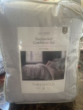 King Seersucker Comforter Sham Set Light Gray - Threshold