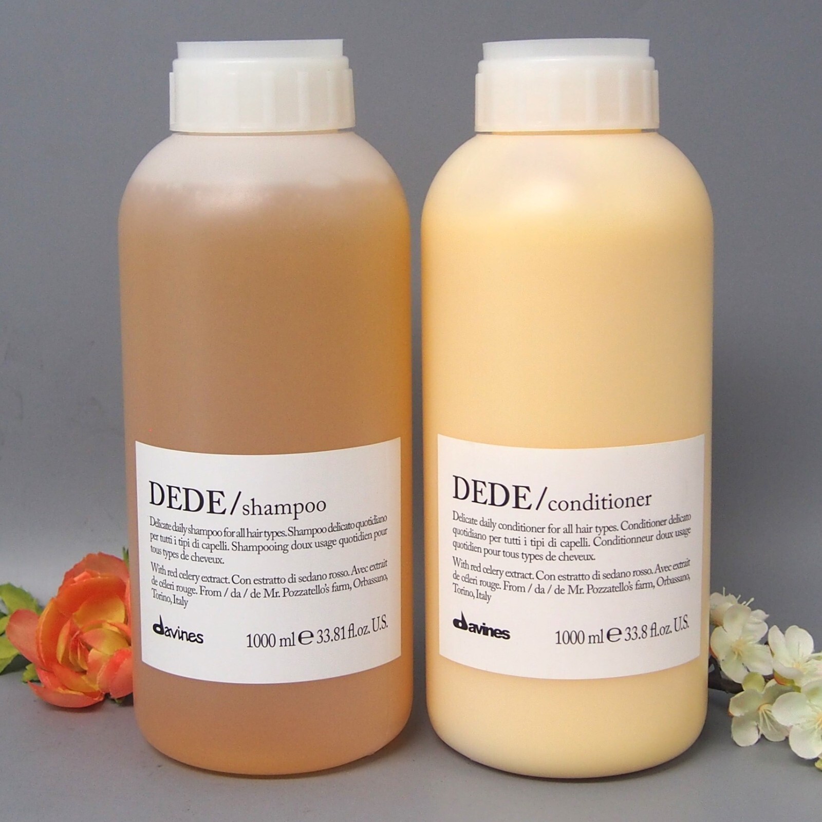 With Pumps Davines Dede Delicate Daily Shampoo & Conditioner 33.8oz / 1000ml eBay