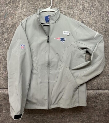 New England Partiots Mens Jacket Reebok Onfield NFL Polyester Gray