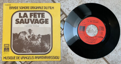 RARE La Fete Sauvage 45 VANGELIS PAPATHANASSIOU French Rossif EMI 2C010-14291 M-