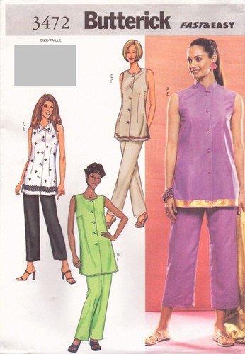 V👗4730 PATRON BUTTERICK CREATIOND.W.3 PANTALON VESTE CROISEE CHIC 42 AU 46