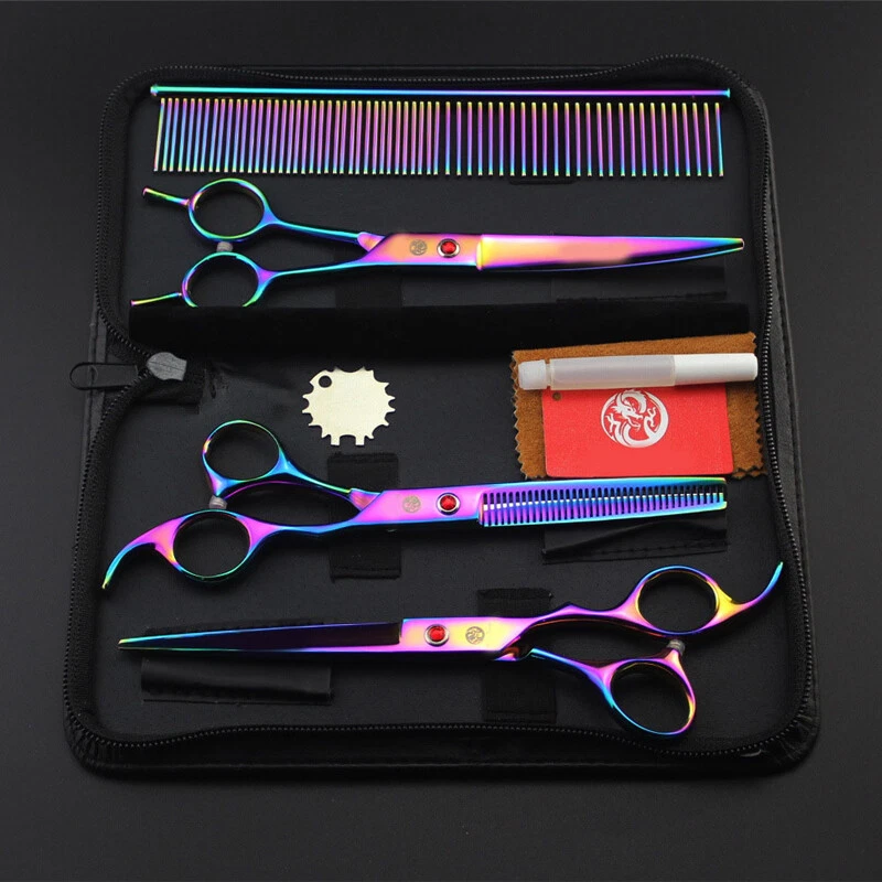 4Pcs Colorful Dog Cat Grooming Scissor Clipper Perfect for Cutting Pets Hair Hot