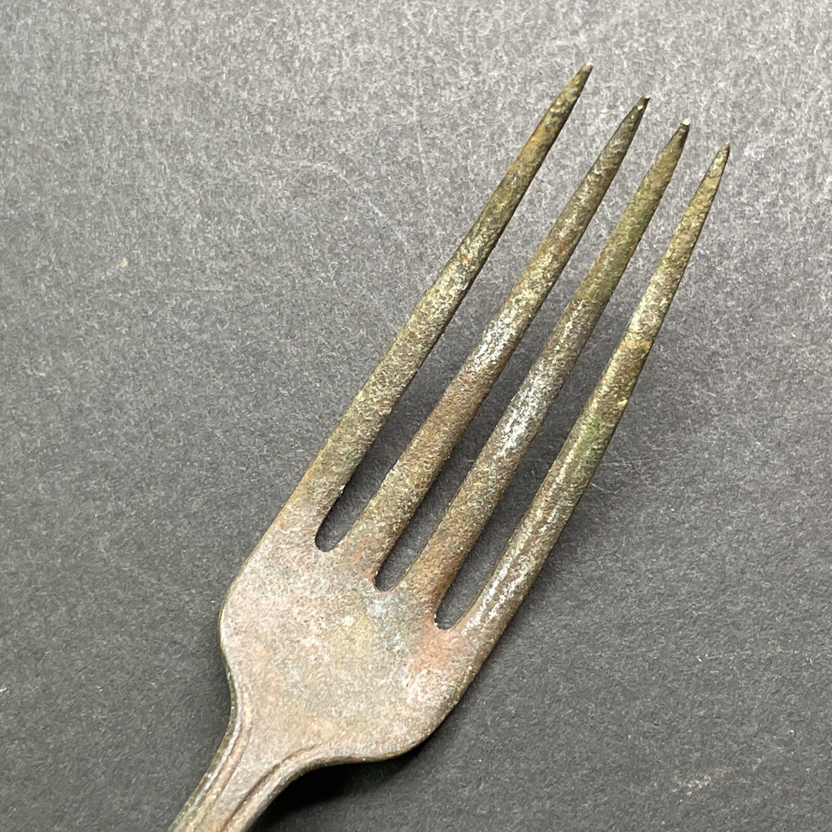 Antique c1880s Nickel Silver Fork With Sharp Tongs Prongs 0.9oz