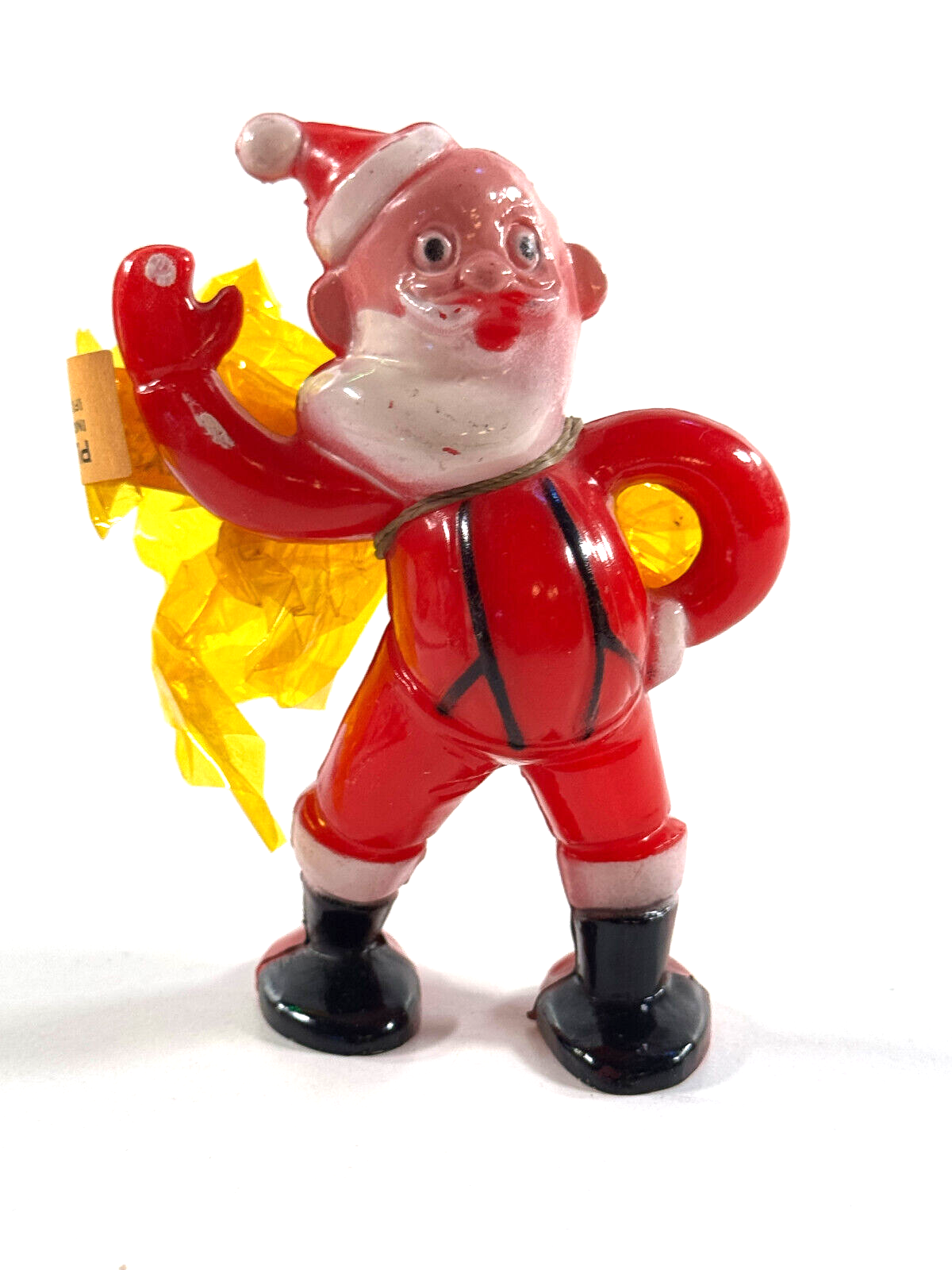 vtg Christmas Xmas RARE Rosbro waving Santa Claus candy container