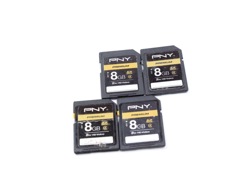 PNY PREMIUM 8GB SDHC Card Class 4 Flash Memory Card 2hr HDVideo P-SDHC8G4-GE - Picture 2 of 3