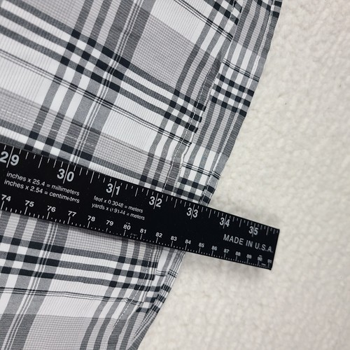 Cinch Dress Shirt Mens Medium Gray Black Plaid Flap Pockets Button Up - Picture 5 of 9