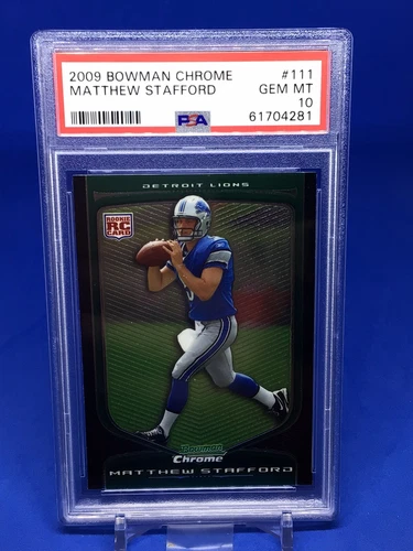 2009 Bowman Chrome Matthew Stafford Rookie RC Base PSA 10 Lions Rams HOT