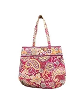 Women’s Vera Bradley Raspberry Fizzle Pink Paisley Tote Bag 