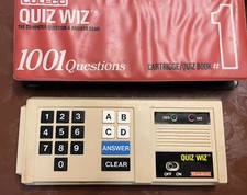 Vintage 1978 Electronic Game Coleco Quiz Wiz W/ Book 1 Untested