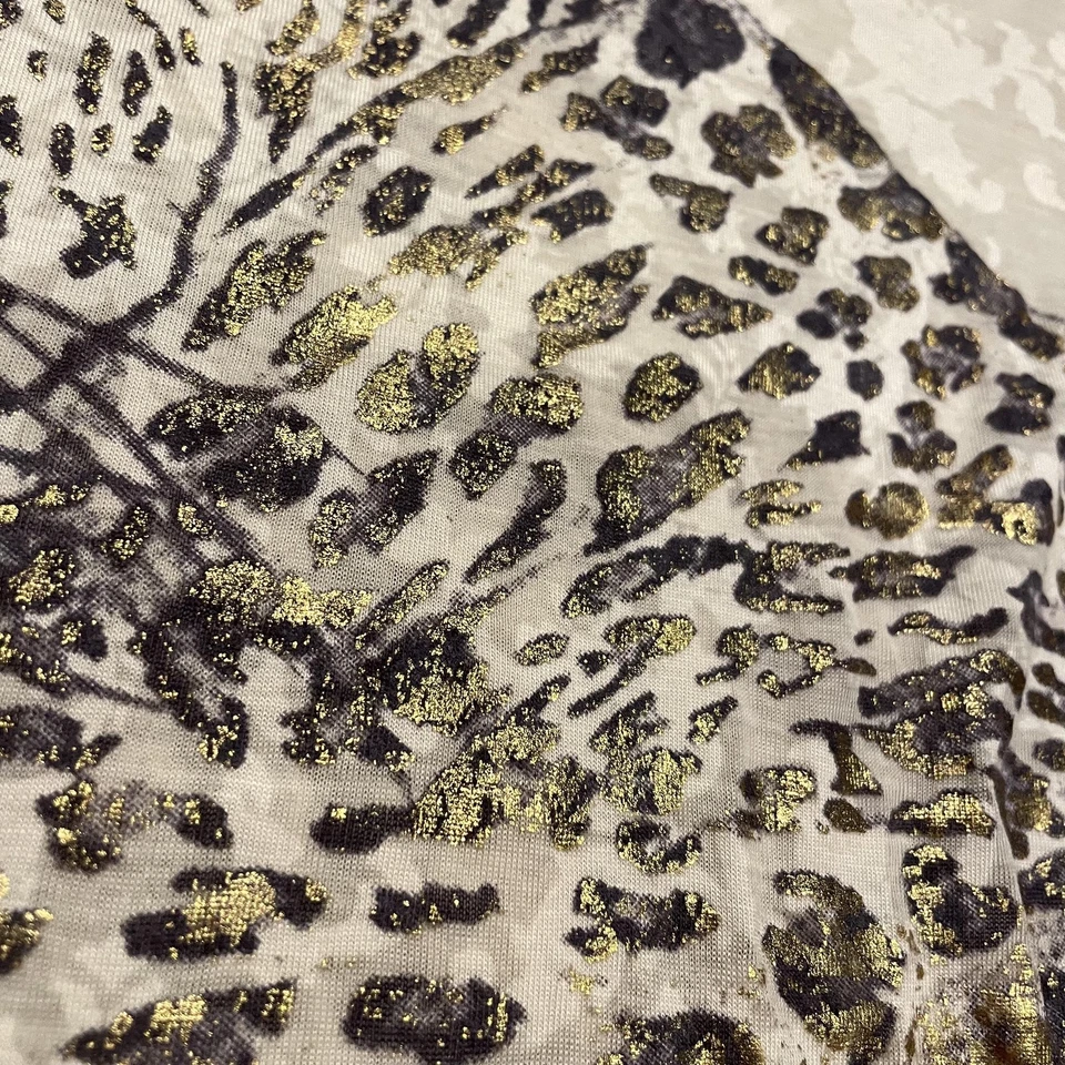 Camisa de Alta Costura Romeo y Julieta Para Mujer Grande Leopardo Y2K Gráfico Dorado EE. UU. Transparente Foto 4 de 4