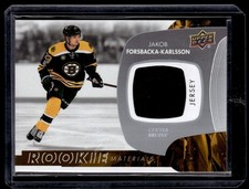 2017-18 Upper Deck Rookie Materials Jakob Forsbacka-Karlsson Boston Bruins