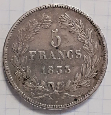 5 FRANCS ARGENT LOUIS PHILIPPE 1833 W - Photo 1/4