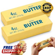 2 Pc Butter Squishy Toy, Slow Rising Stress Relief, 5.5 In
