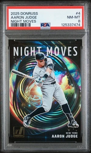 2025 PANINI DONRUSS BASEBALL AARON JUDGE NIGHT MOVES SSP #4 PSA 8