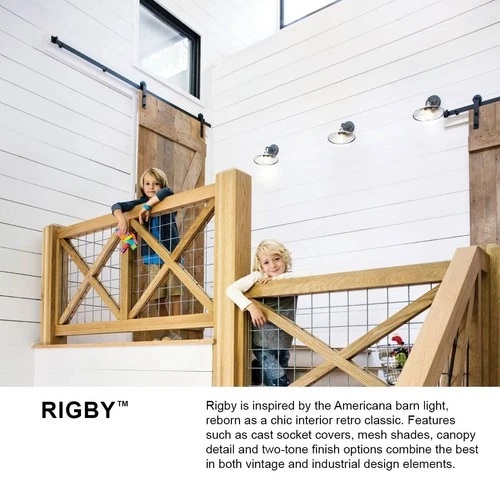 Hinkley Rigby 8 3/4" High Industrial Antique Nickel Wall Sconce - Picture 7 of 7