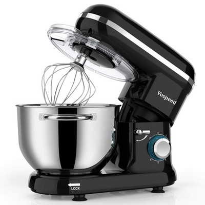 Standmixer, Vospeed Küchenmixer Teigmixer, 6,2L Elektrischer Kuchen Schwarz 