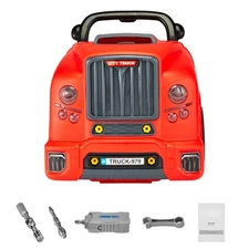 Engine Toy Kids Mechanic Car Repair Set with Removable Parts Red