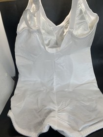 Vtg Sears Diet Trim Body Briefer 38C Shaper Bodysuit Girdle Bullet Bra Lingerie