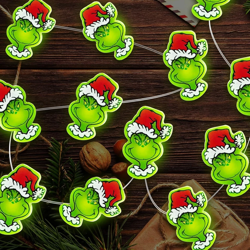 CRCZK [Timer] 15 FT 40 PCS LED Christmas Green Lights String