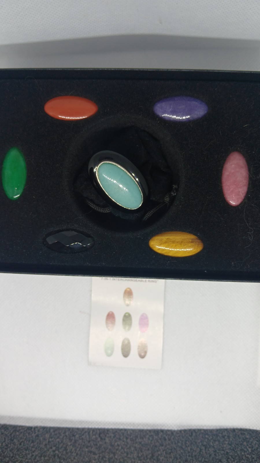 7-IN-1 Interchangeable Ring Marked 925 E CHINA SI… - image 1