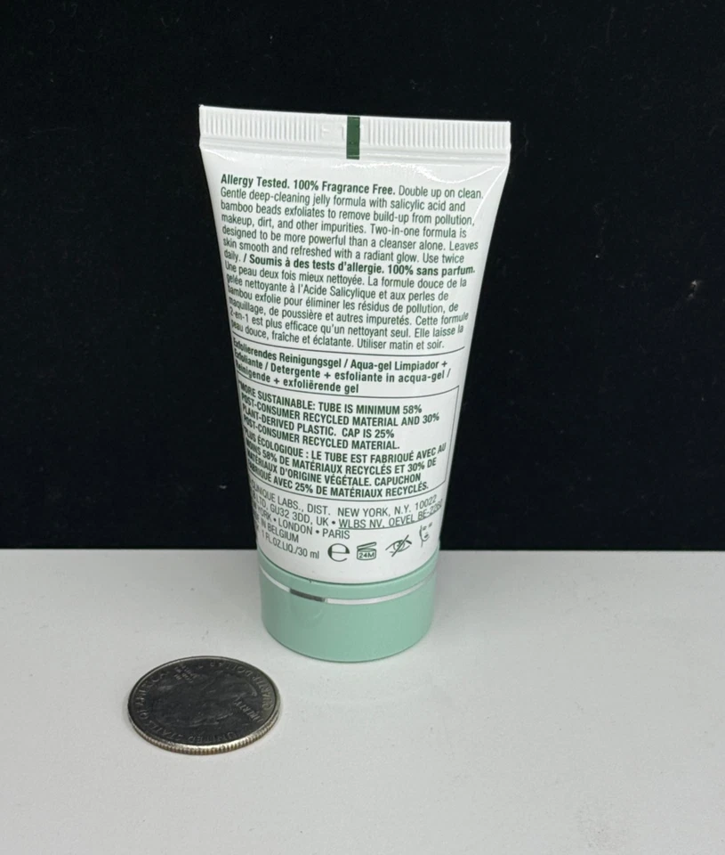 CLINIQUE All About Clean 2 en 1 Limpieza + JALEA EXFOLIANTE 1 OZ NUEVO Foto 3 de 4