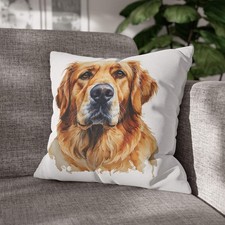 Golden Retriever, Kissenh lle, Spun Polyester Square Pillowcase