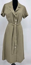 Quince European Linen Dress Small Long Sleeve Belted Maxi Shirt Dress Long  NWT